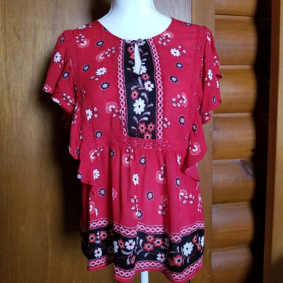J. Jill Floral Blouse Sz XS - Picture 1 of 5